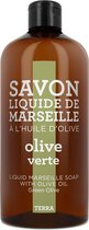 Terra - Savon Liquide de Marseille - Olive - 1 liter - Handzeep - Olijfolie