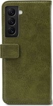 Mobilize Elite Gelly Telefoonhoesje geschikt voor Samsung Galaxy S22 Plus Hoesje Bookcase Portemonnee - Groen