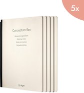 5x Sigel Notitieschrift Conceptum Flex A4 - chamois 80gr - gelinieerd - 92 blz - softcover - FSC