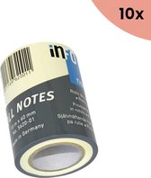 10x Navulling Info Notes 60mmx10m geel - op rol