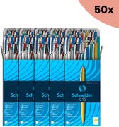 50x stylo à bille Schneider K15 assortis