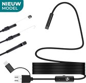 Endoscope - Caméra d'inspection USB - Outillage d'inspection - Tête 7 mm - HD flexible - Câble 5M - waterproof - Siècle des Lumières 6 LED - pour Android