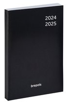 Agenda Brepols 2024-2025 - CLASSIC FLEXI - Aperçu quotidien - Zwart - Flexible - 11,5 x 16,9 cm