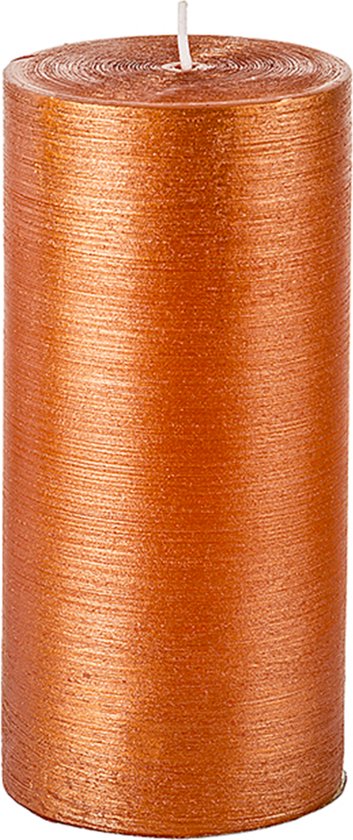 Oranje cilindervormige kaars H15