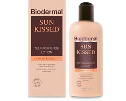 Biodermal Sun Kissed Zelfbruinende Lotion, 200 ml - Zelfbruiner voor Lichaam en Gezicht, Natuurlijk en geleidelijk zelfbruinend effect, Lichte textuur, Trekt snel in, Lichte teint, 24 uur hydratatie