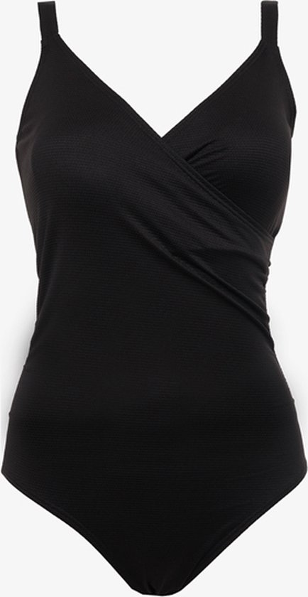 Osaga voorgevormd dames badpak met overslag zwart - Maat L
