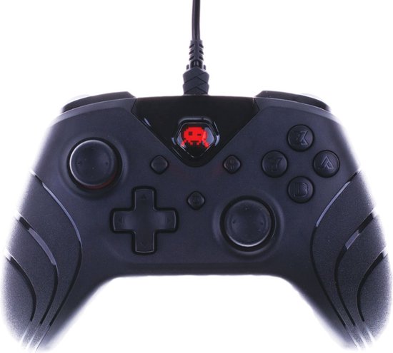 Freaks and Geeks Bedrade Controller voor Switch - PC met 3M Kabel Zwart - Rood