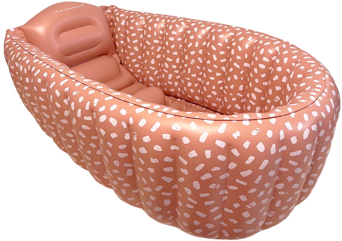 Swim Essentials Opblaasbaar Babybadje - Rood/wit Gestipt - 90 x 55 x 30 cm