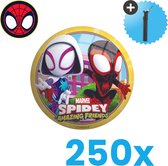 Spiderman en Friends Lichtgewicht Speelgoed Bal - Kinderbal - 23 cm - Volumebundel 250 stuks - Inclusief Balpomp