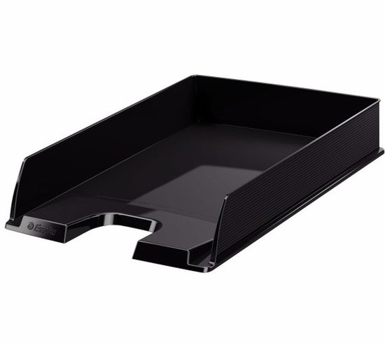 Esselte Brievenbakje/postvakje - 5x - zwart - A4 formaat - stapelbaar