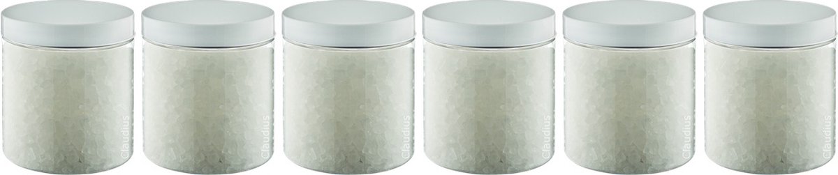 Goedkoopste Claudius Badzout Relaxing Moment 300 gram - Pot met witte deksel - set van 6 stuks