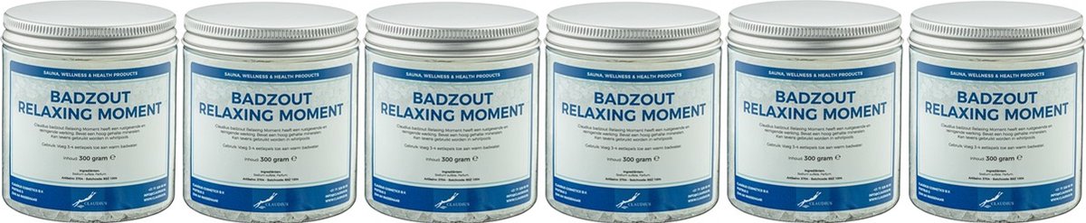 Goedkoopste Claudius Badzout Relaxing Moment - 300 gram - Pot met aluminium deksel - set van 6 stuks