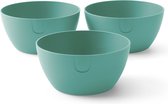 UBITE bio-based bowl S - set van 3 - Aquamarine Green - Ø 14 cm - kom/schaal/bak