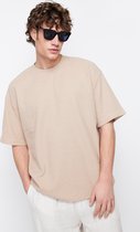 Trendyol TMNSS22TS00049 Volwassenen Mannen T-shirt Single pack - kamelen - M