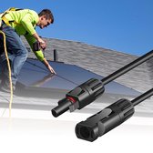 MC4 Solar kabels (2 stuks) - 3 meter - zonnepaneel aansluitkabels - Solar verlengkabel zwart 4 mm2 - 2 kabels