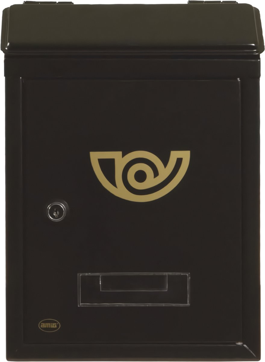 Amig - Mini buitenbrievenbus - Gemaakt van gelegeerd staal - Afmetingen: 29,5 x 21 x 6,2 cm - Veilige postbezorging - Eenvoudige installatie - Inclusief 2 sleutels - Kleur: Wit
