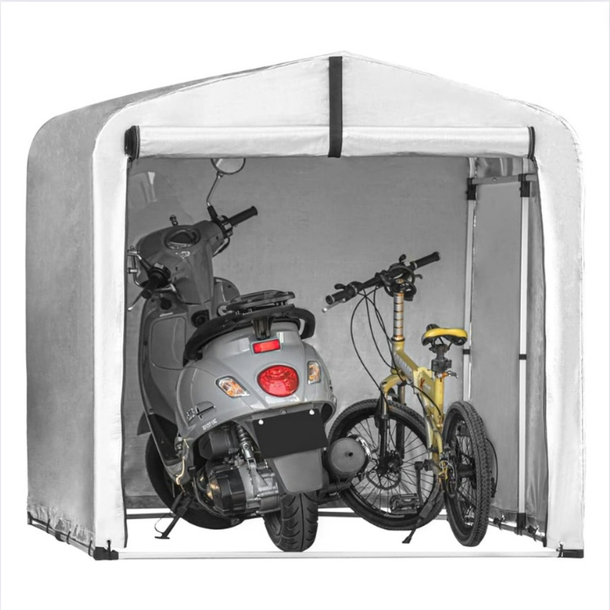 Fietstent XL - Schuurtent voor Veilige Fietsopslag - Opbergtent voor 2 Fietsen - Waterdicht PE Materiaal