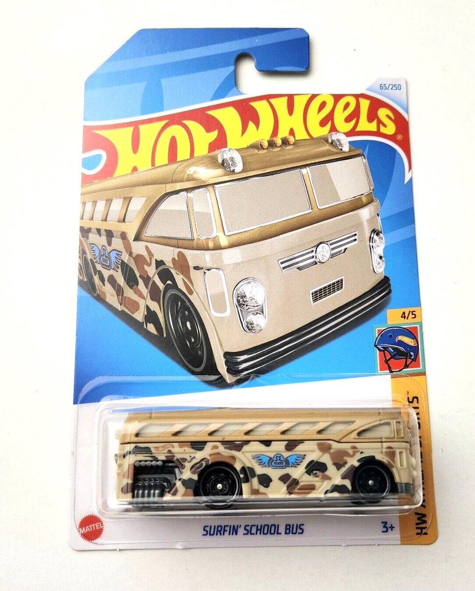 HOT WHEELS SURFIN' SCHOOL BUS 65/250 (1:64) HW XTREME SPORTS 4/5