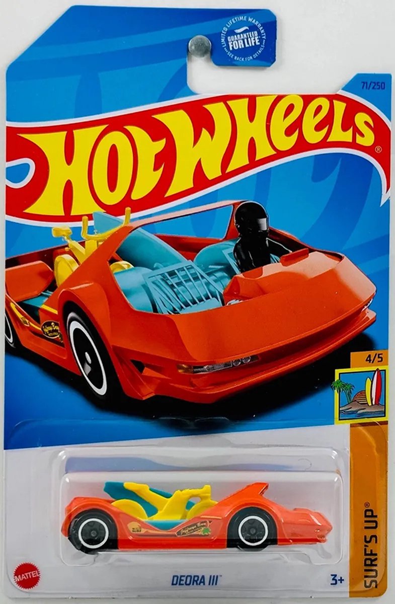 HOT WHEELS DEORA III ORANGE 71/250 1:64 SURF'S UP 4/5