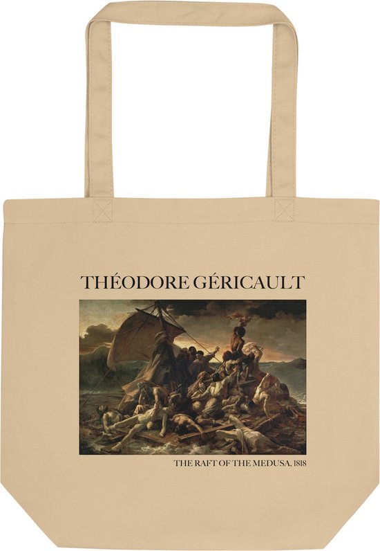 Théodore Géricault 'Het vlot van de Medusa' ("The Raft of the Medusa") Beroemde Schilderij Tote Bag | 100% Katoenen Tas | Kunst Tote Bag | Naturel
