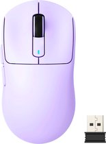Bol.com ATTACK SHARK Draadloze Gaming Muis - Wired/2.4G/BT5.4 - Lichtgewicht 49G - PAW3395 - 26000DPI - Lavender aanbieding