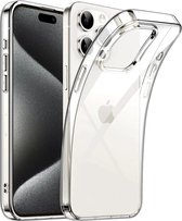 Mobigear Doorzichtig Hoesje geschikt voor Apple iPhone 15 Pro Telefoonhoesje Flexibel TPU | Mobigear Basics Backcover | Doorzichtig Telefoonhoesje iPhone 15 Pro | iPhone 15 Pro Case | Back Cover - Transparant
