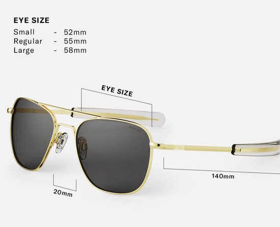 Randolph zonnebril P3043, 23K White Gold Skytec Polarized AGX, 51MM van Randolph — afbeelding 5