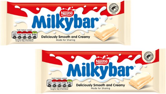 Nestle - Milkybar White Chocolate Bar - (2 x 90G)