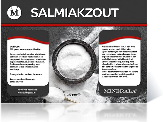 Salmiakzout puur - 250 gram - Minerala - Ammoniumchloride - Salmiak