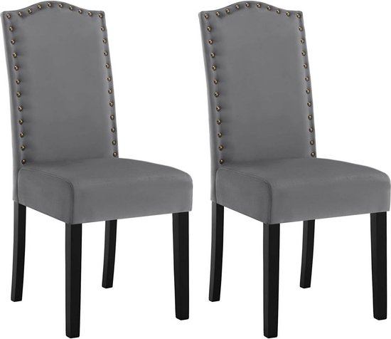 Rootz Velvet Eetkamerstoel - Elegante stoel - Comfortabel zitcomfort - Hoogwaardig fluweel - Massief houten frame - Vloerbescherming - 47 cm x 103 cm x 63 cm
