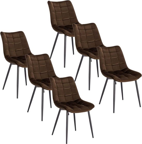 Rootz fluwelen eetkamerstoelen - comfortabele stoelen - stijlvolle zitplaatsen - luxe fluweel, ergonomische ondersteuning, duurzaam metalen frame - 46 cm x 40,5 cm x 85,5 cm