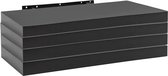 Set van 4 Wandplanken - Hangende Planken - Zwevende Planken - Vochtbestendig - Eenvoudig te monteren - Stijlvol Design - MDF Hout - 50cm x 22,9cm x 3,8cm