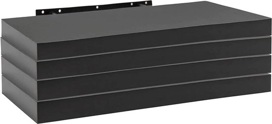SONGMICS LWS066T01 Wandplank set van 3 zwevende plank 30/45/60 cm plank voor wandmontage belastbaar tot 15 kg voor woonkamer studeerkamer badkamer keuken vintage bruin 15 x 60 x 10 cm