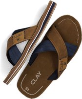 CLAY Clay002 Slippers - Heren - Cognac - Maat 44