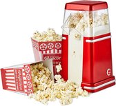 Royalty Line® PCM7305 Popcorn Machine - Retro Hetelucht Popcornmakers - 1200W - Zonder Olie Popcornmaker - Kinderfeestje - Rood