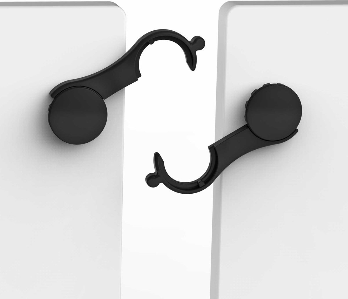 Qbryte -set van 4 tafelverbinder - bladverbinder - bladkoppeling - zwart