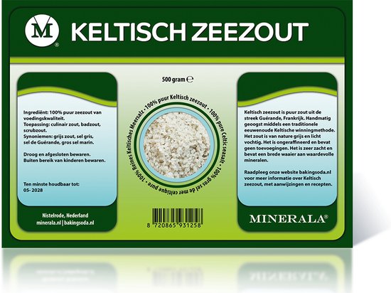 Keltisch zeezout - 500 gram - Minerala - Grijs zeezout - Grey Seasalt ...