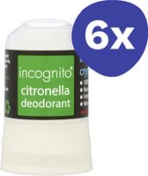 Incognito Natural Crystal Citronella Deodorant (6x 60gr)