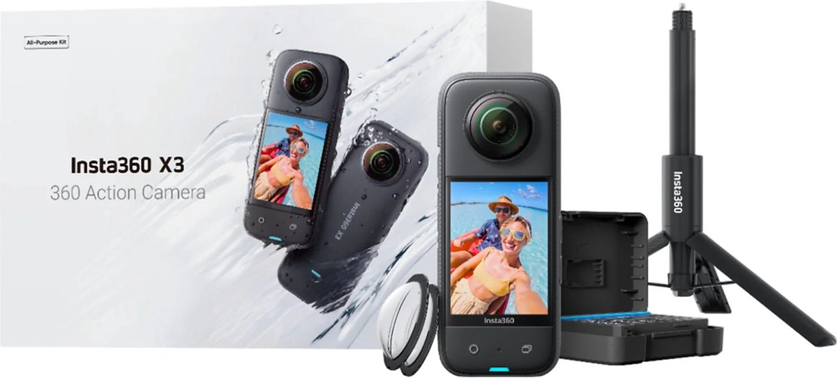 Insta360 X3 Explorer Combo - 4k Panorama Actioncam met accessoires