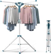 Droogrek voor kleding voor binnen en buiten - Opvouwbaar wasrek met 4 armen - In hoogte verstelbaar 110-180 cm