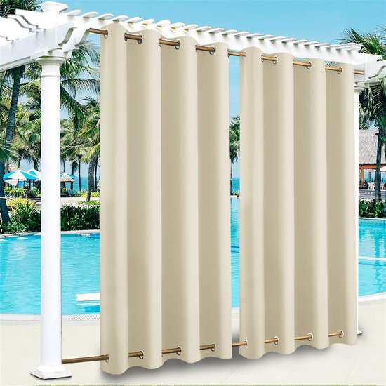 Outdoor waterdichte gordijnen voor patio gazebo - thermisch geïsoleerd
