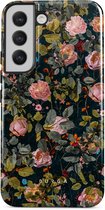 BURGA Telefoonhoesje voor Samsung Galaxy S22 Plus - Schokbestendige Hardcase Hoesje - Bloomy Garden