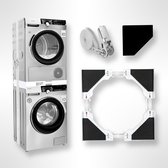 Dastium Home - Stapelkit Wasmachine en Droger - Verstelbare Stapelset - Tussenstuk Wasmachine en Droger- Universele Stapelkit - Wasmachine en Droger op elkaar stapelen - Universeel - Stapelset
