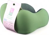 Oreiller cervical pour voyage (oreiller de voyage oreiller voiture-avion) ​​super doux - vert