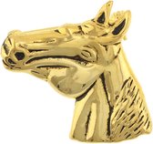 Behave Broche paard paarden hoofd goud kleur 4 cm