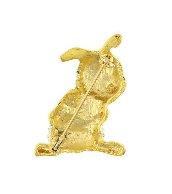 Behave® Broche ours dessin animé couleur or 4 cm