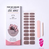 Pop of Color Amsterdam - Kleur: Light Taupe - Gel nail wraps - UV nail wraps - Gel nail stickers - Gel nail foil - Nail stickers - Gel nagel wraps - UV nagel wraps - Gel nagel Stickers - Nagel wraps - Nagel stickers