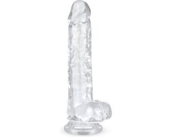Jelly Dildo met ballen - 19 cm