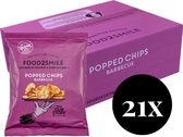 Popped Chips Barbecue 21x25 - Food2Smile - Voordeelverpakking chips - Glutenvrije producten - Vegan BBQ chips - Proteine chips