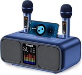 Tonor Karaokemachine K9 - Draagbare Luidspreker - 2 UHF Draadloze Microfoons - LED-verlichting